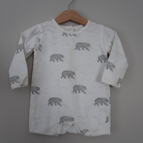 Rylee + Cru Polar Bear Bear Short Romper Size 6-12M - Picture 1 of 5